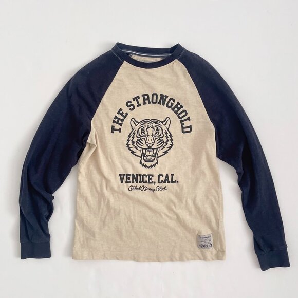 The Stronghold Tiger Graphic Tee Men XS Colorblock Raglan Long Sleeve Venice, CA - Picture 7 of 7